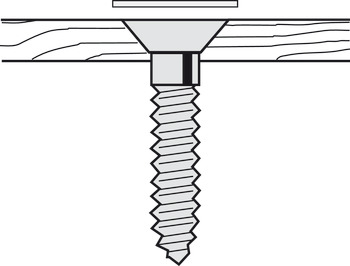 Zaślepka z logo Häfele, tworzywo sztuczne, samoprzylepny