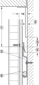 profil do zawieszania pionowy, do systemu mocowania paneli do zawieszania