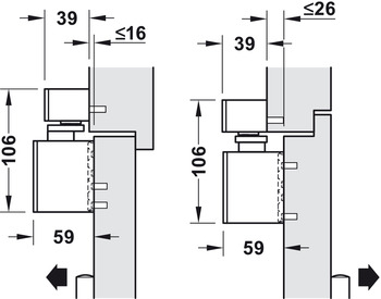 Samozamykacz górny,Dorma TS 98 XEA EMR, z szyną ślizgową, elektromechaniczną blokadą otwarcia i zintegrowaną czujką dymu, EN 1–6