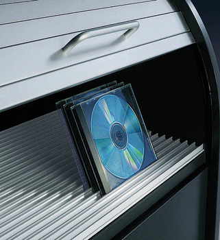 System do przechowywania płyt CD/DVD, profil aluminiowy eloksalowany na srebrno