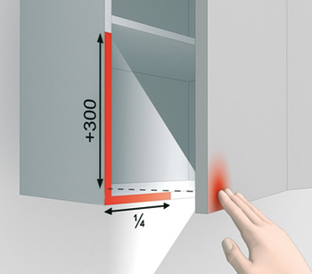 zatrzask drzwiowy, do wspomagania otwierania Tip-On, wersja długa z magnesem