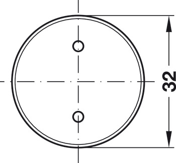 Zaślepka z logo Häfele, okrągły, z kołnierzem