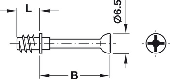 trzpień łączący, M100, średnica otworu: 5 mm, Ø główki trzpienia: 6,5 mm