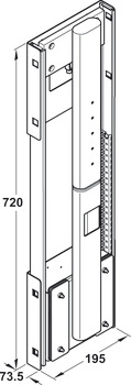 ręczny system podnoszący, TV-Lift Push, ręcznie obracany, udźwig 2,5–6,5 kg