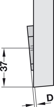 klin, +5°, 0,8 mm, do podłożenia przy zastosowaniach pod kątem