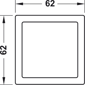 poczwórny przycisk ścienny, z interfejsem 4-kanałowym Häfele Connect Mesh