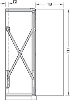 drzwi przesuwno-składane drewniane, Hawa Folding Concepta 25, komplet, zawiasy z amortyzacją zamykania