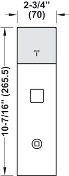 zestaw z terminalem drzwiowym, DT 750, do drzwi wewnętrznych/pokoi gościnnych, z gałką obrotową z interfejsem Bluetooth