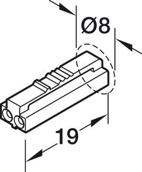 Przewód przedłużający Häfele Loox5 , do Häfele Loox5 12 V 2-bieg. (monochromatyczna)