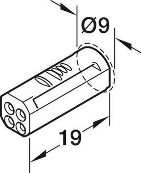Przewód zasilający, do taśmy LED Häfele Loox5 24 V 8 mm 3-bieg. (Multi White)