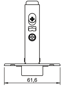 Zawias puszkowy, Häfele Metalla 110 SM 105°, drzwi nakładane