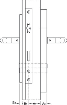 moduł terminalu drzwiowego, DT 600c FH, Häfele Dialock do drzwi profilowych z wymaganiami w zakresie ochrony przeciwpożarowej i przeciwdymowej