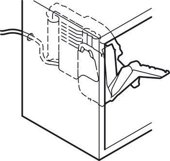 Okucie do klapy jednoczęściowej podnoszonej, Häfele Free Flap 1.7 E (elektryczne)