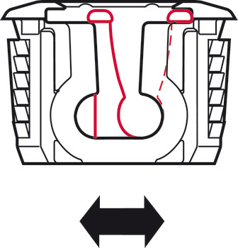 trzpień łączący, Häfele Variofix do średnicy otworu 5 mm, do wkładania