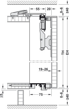 drzwi przesuwno-składane drewniane, Hawa Folding Concepta 25, komplet, zawiasy z amortyzacją zamykania