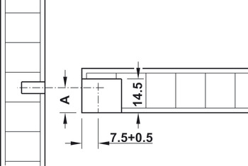 złączka, Häfele Rafix Tab 20 S, do półki o grubości od 19 mm