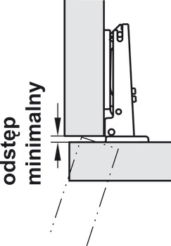 Zawias puszkowy, Häfele Duomatic 94°, do grubych drzwi i drzwi profilowych o grubości do 35 mm, drzwi nakładane