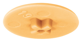 Zaślepka z logo Häfele, do Häfele Minifix<sup>®</sup> 15 bez kołnierza, grubość płyty 12–13 mm