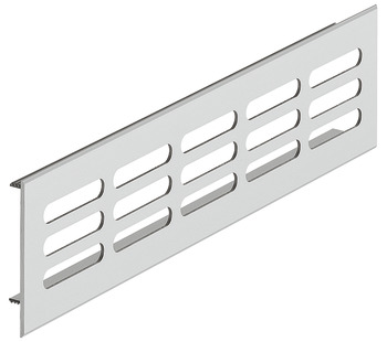 Kratka wentylacyjna, prostokątna, aluminium, ze żłobkowanymi wypustkami, ze szczelinami