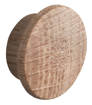 Zaślepka z logo Häfele, drewno lite naturalne, do otworu ślepego Ø 12 mm
