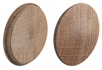 Zaślepka z logo Häfele, drewno lite naturalne, do otworu ślepego Ø 35 mm
