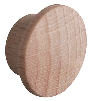 Zaślepka z logo Häfele, drewno lite naturalne, do otworu ślepego Ø 10 mm