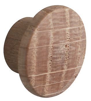 Zaślepka z logo Häfele, drewno lite naturalne, do otworu ślepego Ø 8 mm