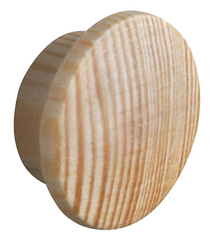 Zaślepka z logo Häfele, drewno lite naturalne, do otworu ślepego Ø 12 mm