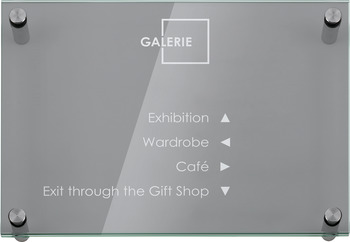 znak wskazujący drogę, model Galerie